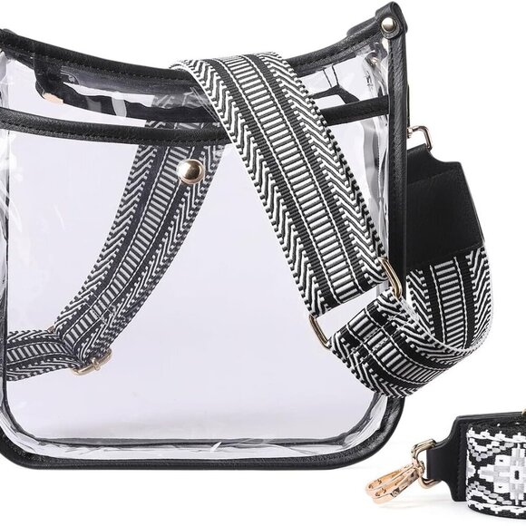 Handbags - Clear Purse Stadium Approved Crossbody Bag Women Adjustable Strap Compact